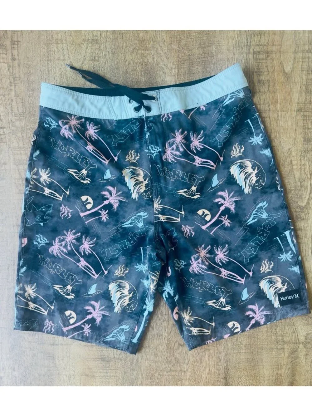 Bundle 4 Boys Swim Shorts Rash guard Volcom Quicksilver Hurley Board Shorts 14